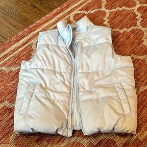 old navy girls blue vest puffer